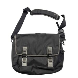 Timbuk2 Messenger Bag Black Grey Adjustable Strap Laptop Commuter